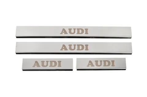 Накладки на пороги (4 шт, нерж) для Ауди A4 B8 2007-2015 рр — Audi A4 B8 2007-2015 гг. DianaParts