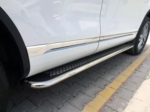 Бокові пороги Maydos V2 (2 шт., алюміній -2026 нерж) для Volkswagen Touareg 2002-2010 рр — Volkswagen Touareg 2002–2010 гг. DianaParts