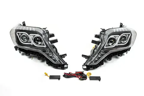 Передня оптика FullLED (2013-2017, 2 шт) для Toyota Land Cruiser Prado 150 рр — Toyota Land Cruiser Prado 150 2009-2023 гг. DianaParts