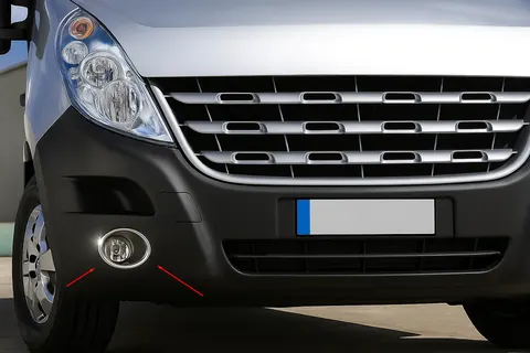 Накладки на противотуманки (2 шт., нерж.) для Nissan NV400 2010-2024 рр — Nissan NV400 2010-2024 гг. DianaParts