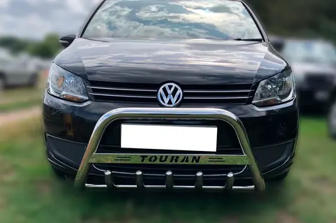 Кенгурятник (нерж) 60 мм, з написом для Volkswagen Touran 2010-2015 рр — Volkswagen Touran 2010-2015 гг. DianaParts