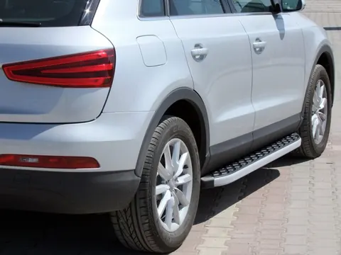 Бокові пороги BlackLine (2 шт, алюміній) для Ауди Q7 2005-2015 рр — Audi Q7 2005-2015 гг. DianaParts