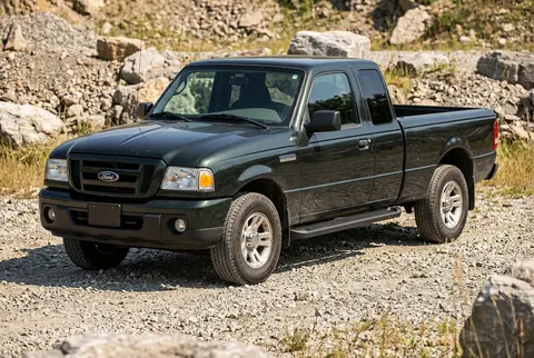 Бокові пороги Allmond Black (2 шт., Алюміній) для Ford Ranger 2002-2006 рр — Ford Ranger 2002-2006 гг. DianaParts