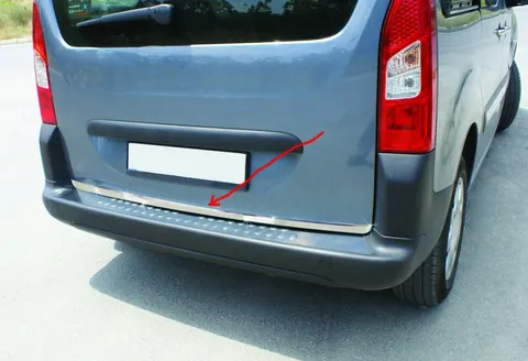 Кромка багажника (нерж.) для Peugeot Partner Tepee 2008-2018 рр — Peugeot Partner Tepee 2008-2018 гг. DianaParts