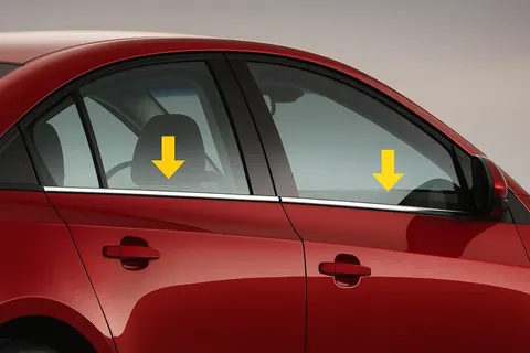 Зовнішня окантовка стекол (Sedan, 4 шт, нерж) для Renault Symbol 1999-2008 рр — Renault Symbol 1999-2008 гг. DianaParts
