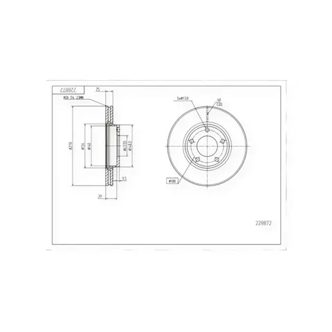 Диск гальмівний Ford Focus II передній (278mm25mm) HART — Автозапчастини DianaParts