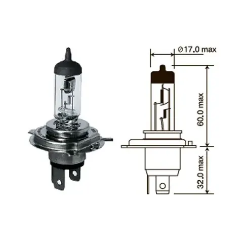Лампа галогенная H4 12V 100/90W P43t ВАЗ 2108 1984-2003, 52450 — STAUTO_RRP DianaParts
