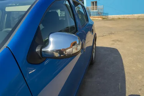 Накладки на дзеркала (2 шт., нерж.) для Renault Logan II 2013-2022 рр — Renault Logan II 2013-2022 гг. DianaParts