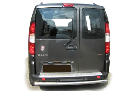 Задній захист AK002 (нерж) для Fiat Doblo I 2001-2005 рр — Fiat Doblo I 2001-2005 гг. DianaParts