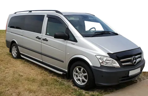Бокові пороги Fullmond (2 шт., алюм.) Довга (ExtraLong) для Mercedes Vito W639 2004-2014 рр — Mercedes Vito W639 2004-2014 гг. DianaParts