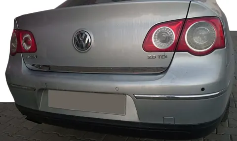 Кромка багажника (нерж) OmsaLine - Італійська нержавійка для Volkswagen Passat B6 2006-2012 рр — Volkswagen Passat B6 2006-2012 гг. DianaParts