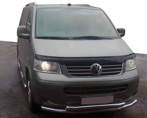 Передній захист подвійний 60 / 48мм (нерж) 51 на 42 мм для Volkswagen T5 Caravelle 2004-2010 рр — Volkswagen T5 Caravelle 2004-2010 гг. DianaParts