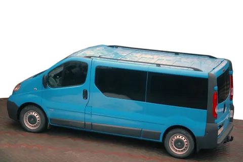 Рейлінги Чорні Коротка база, Пласт. ніжки для Nissan Primastar 2002-2014 рр — Nissan Primastar 2002-2014 гг. DianaParts