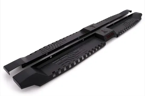 Бокові пороги Dakar V2 без LED (2015-2019, 2 шт, метал) для Mitsubishi L200 рр — Mitsubishi L200 2015-2024 гг. DianaParts