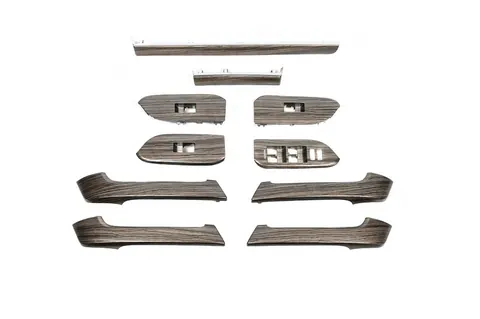 Комплект вставок під дерево (темне) для Toyota Land Cruiser Prado 150 2009-2023 рр — Toyota Land Cruiser Prado 150 2009-2023 гг. DianaParts