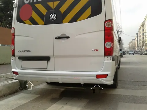 Накладка на задній бампер V1 (під фарбування) для Mercedes Sprinter W906 2006-2018 рр — Mercedes Sprinter W906 2006–2018 гг. DianaParts