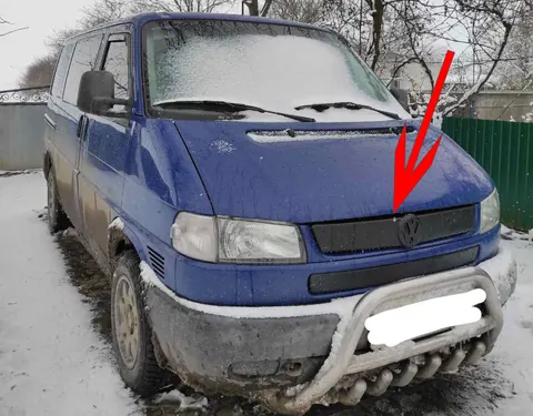 Зимова верхня накладка на решітку Глянсова на косу морду для Volkswagen T4 Caravelle/Multivan 1990-2003 рр — Volkswagen T4 Caravelle/Multivan 1990–2003 гг. DianaParts