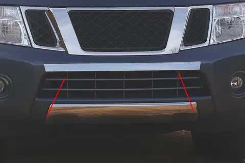 Накладка на передній бампер (нерж.) для Nissan Pathfinder R51 2005-2014 рр — Nissan Pathfinder R51 2005-2014 гг. DianaParts