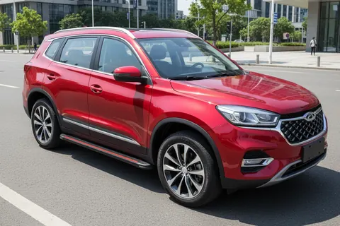 Бокові пороги Maya Red (2 шт., алюміній) для Chery Tiggo 8 2017- рр — Chery Tiggo 8 2017- гг. DianaParts