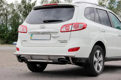Задня дуга AK002-2 (нерж.) для Hyundai Santa Fe 2 2006-2012 рр — Hyundai Santa Fe 2 2006-2012 гг. DianaParts
