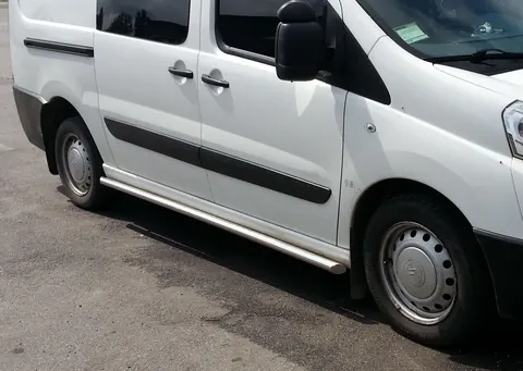 Бічні труби BB002 (2 шт., нерж.) 60 мм, коротка база для Fiat Scudo 2007-2015 рр — Fiat Scudo 2007-2015 гг. DianaParts
