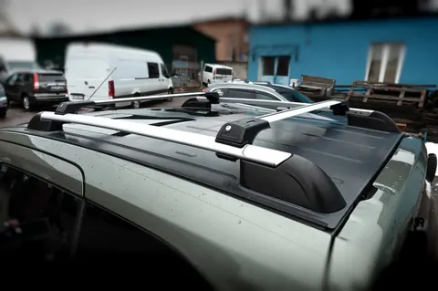 Перемички на звичайні рейлінги під ключ Skybar V1 (2 шт) до 110см, сірі — Универсальные аксессуары DianaParts