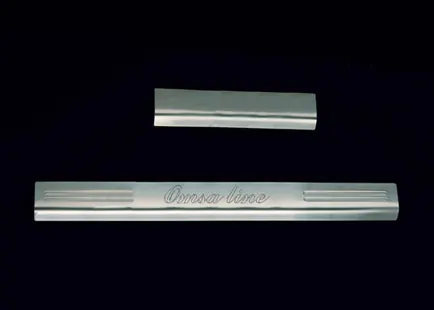 Накладки на пороги OmsaLine (4 шт, нерж) для Volkswagen Golf 4 1997-2006 рр — Volkswagen Golf 4 1997-2006 гг. DianaParts