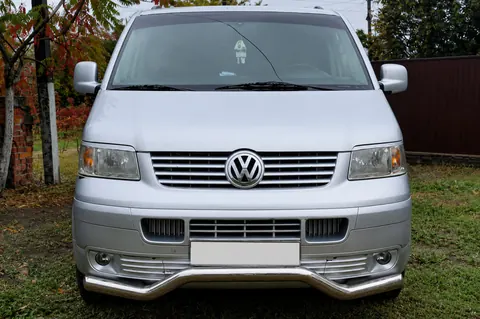 Передній захист хвиля ST007 (нерж) для Volkswagen T5 Transporter 2003-2010 рр — Volkswagen T5 Transporter 2003-2010 гг. DianaParts