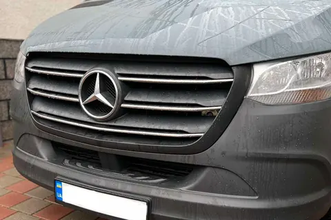 Накладки на решітку (5 шт, нерж) OmsaLine - Італійська нержавійка для Mercedes Sprinter W907/W910 2018- рр — Mercedes Sprinter W907/W910 2018- гг. DianaParts