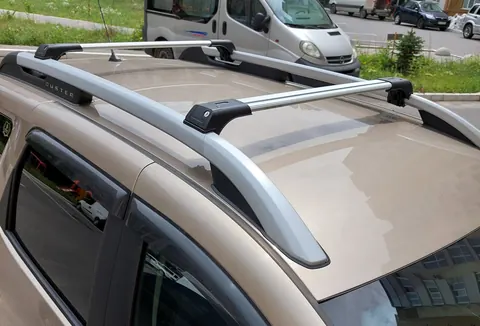 Перемички на рейлінг під ключ Skybar V1 (2 шт) Сірий для Dacia Duster 2018-2024 рр — Dacia Duster 2018-2024 гг. DianaParts