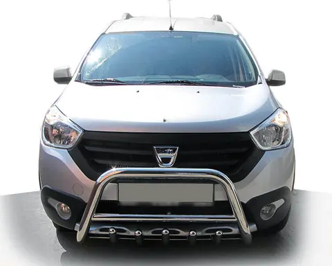 Кенгурятник WT003 (нерж.) для Dacia Dokker 2013-2022 рр — Dacia Dokker 2013-2022 гг. DianaParts
