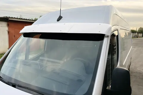 Козирок на лобове скло на рамі (Білий, 5мм) для Volkswagen Crafter 2006-2016 рр — Volkswagen Crafter 2006-2016 гг. DianaParts