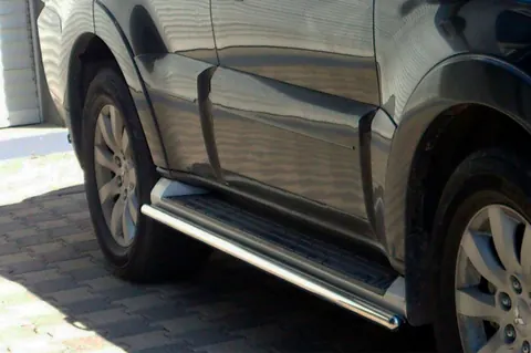 Бічні труби під рідний (2 шт., нерж.) для Mitsubishi Pajero Wagon III 1999-2006 рр — Mitsubishi Pajero Wagon III 1999-2006 гг. DianaParts