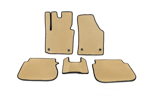 Килимки EVA (Бежеві) 2 шт, передні для Volkswagen Caddy 2004-2010 рр — Volkswagen Caddy 2004-2010 гг. DianaParts