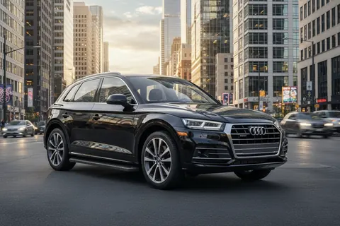 Бокові пороги Allmond Black (2 шт., Алюміній) для Ауди Q5 2017-2025 рр — Audi Q5 2017-2025 гг. DianaParts
