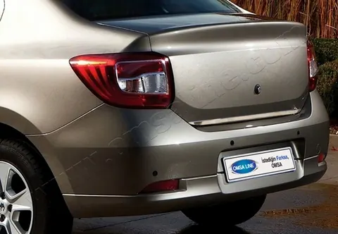 Кромка багажника 2013-2018 (нерж.) для Dacia Logan II рр — Dacia Logan II 2013-2022 гг. DianaParts