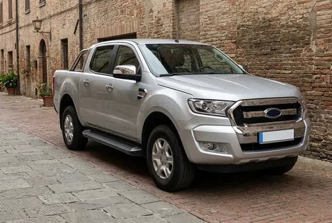 Бокові пороги Allmond Black (2 шт., Алюміній) для Ford Ranger 2011-2022 рр — Ford Ranger 2011–2022 гг. DianaParts