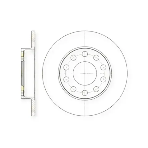Диск гальмівний Audi A4 B6, B7 (2000-) задній (d245x10mm) ROADHOUSE — Автозапчастини DianaParts