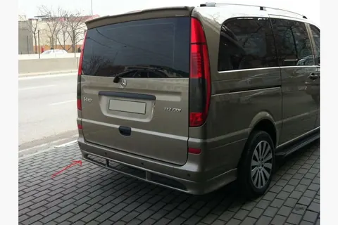 Накладка на задній бампер Sport (під фарбування) для Mercedes Viano 2004-2014 рр — Mercedes Viano 2004-2014 гг. DianaParts