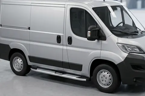 Бокові пороги Mevsim Grey (2 шт., Алюміній) Тільки на коротку базу для Opel Movano 2021- рр — Opel Movano 2021- гг. DianaParts
