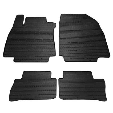 Гумові килимки (4 шт, Stingray Premium) для Nissan Tiida 2011-2014 рр — Nissan Tiida 2011-2014 гг. DianaParts