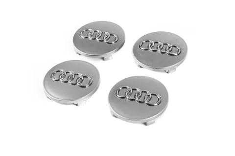 Заглушки у диски 60/58мм сірі ad5957s (4 шт) для Ауди — Audi DianaParts