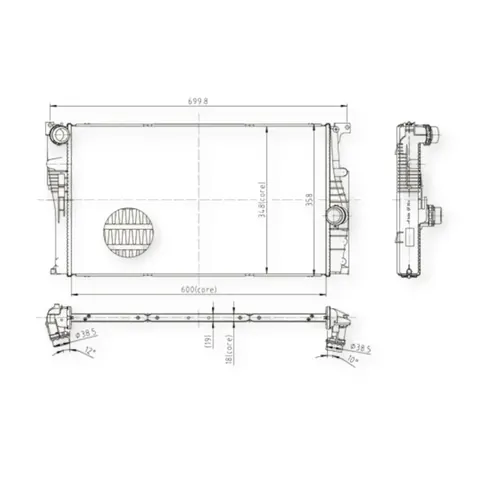 Радіатор охолодження двигуна BMW 3 (F30), 1 (F20) (N47, B47, N13) (2012-) HART — Двигун DianaParts