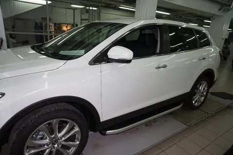 Бокові пороги Fullmond (2 шт, алюм.) для Mazda CX-9 2007-2016 рр — Mazda CX-9 2007-2016 гг. DianaParts