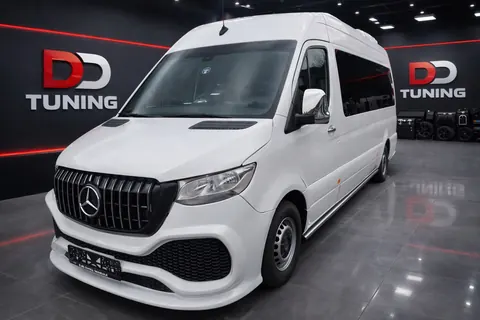 Передній бампер з решіткою ABS (під фарбування) для Mercedes Sprinter W907/W910 2018- рр — Mercedes Sprinter W907/W910 2018- гг. DianaParts