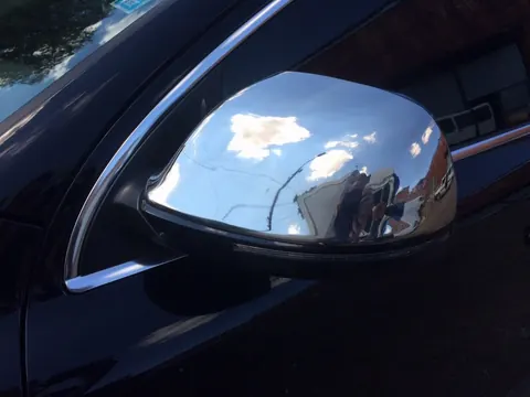 Накладки на дзеркала (2 шт, нерж.) Carmos, нержавіюча сталь для Ауди Q7 2005-2015 рр — Audi Q7 2005-2015 гг. DianaParts