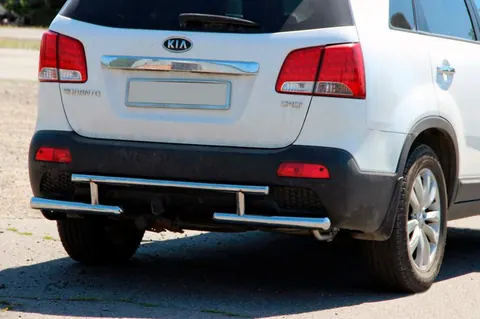 Задня дуга AK002-2 (нерж.) для Kia Sorento II XM 2009-2014 рр — Kia Sorento II XM 2009-2014 гг. DianaParts