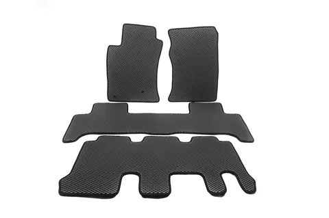 Килимки EVA (3 ряди, чорні) для Toyota Land Cruiser Prado 120 2002-2009 рр — Toyota Land Cruiser Prado 120 2002-2009 гг. DianaParts