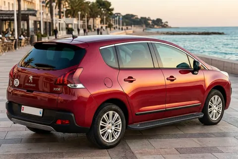 Бокові пороги Allmond Black (2 шт., алюміній) 2008-2014 для Peugeot -2016 рр — Peugeot 3008 2008-2016 гг. DianaParts