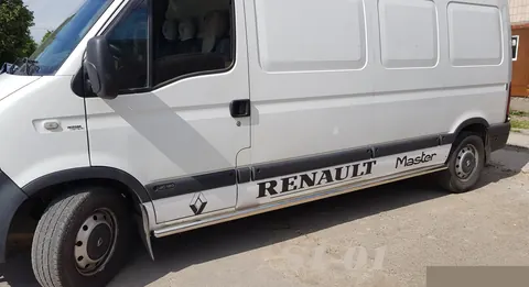 Бічні труби (2 шт., Нерж.) Довга база для Renault Master 1998-2010 рр — Renault Master 1998-2010 гг. DianaParts